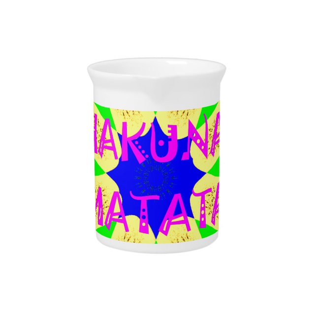 Hakuna Matata - Geometrical Global inspired custom Pitcher (Front)