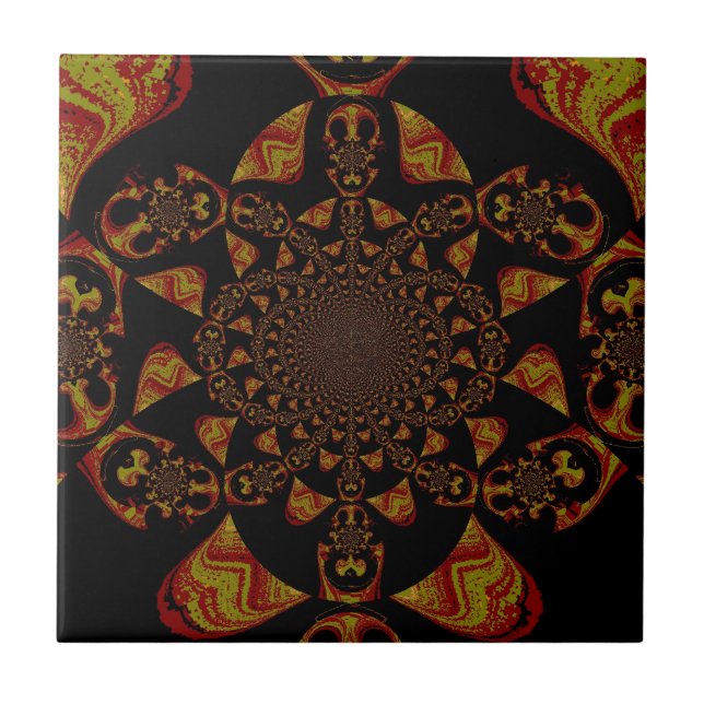 Hakuna Matata Gift Black Jamaica Pop Art. Tile (Front)