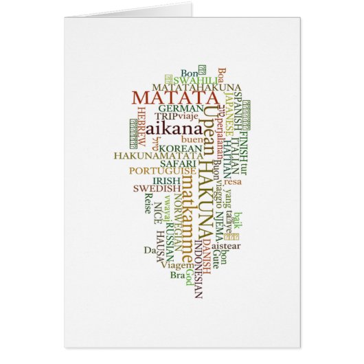 Hakuna Matata Gift Color Cards (Front)
