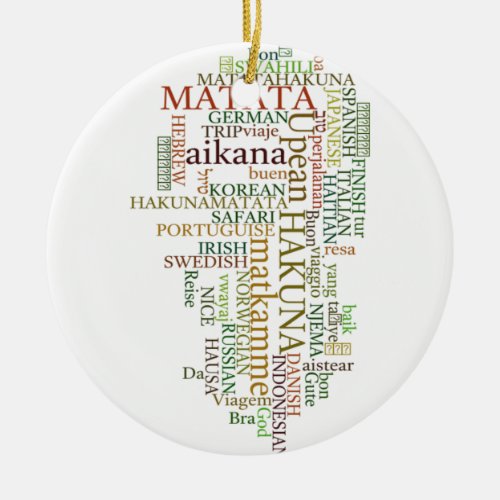 Hakuna Matata Gift Color Ceramic Ornament
