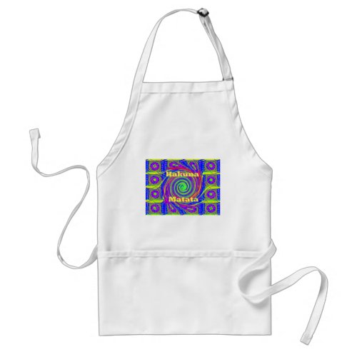 Hakuna Matata gift design colorspng Adult Apron