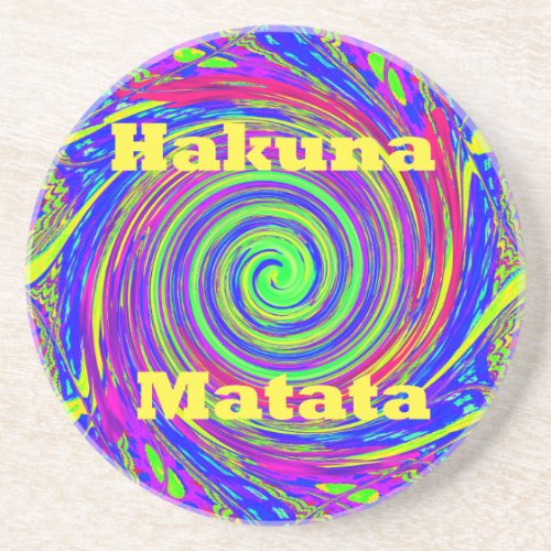 Hakuna Matata gift design colorspng Coaster