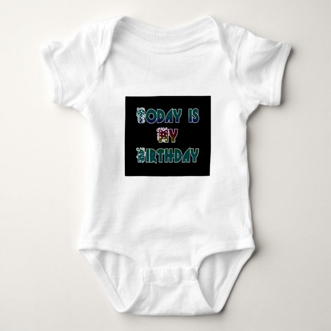 Hakuna Matata Gift Today is my Birthday.png Baby Bodysuit (Front)