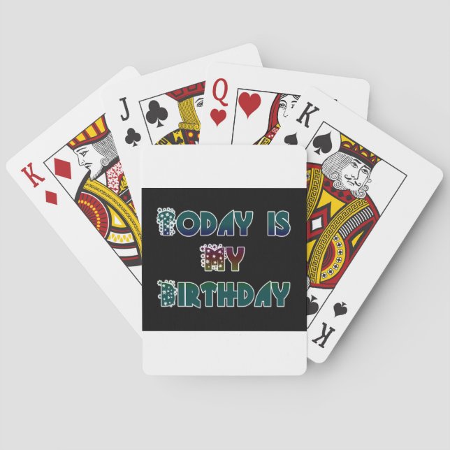 Hakuna Matata Gift Today is my Birthday.png Poker Cards (Back)