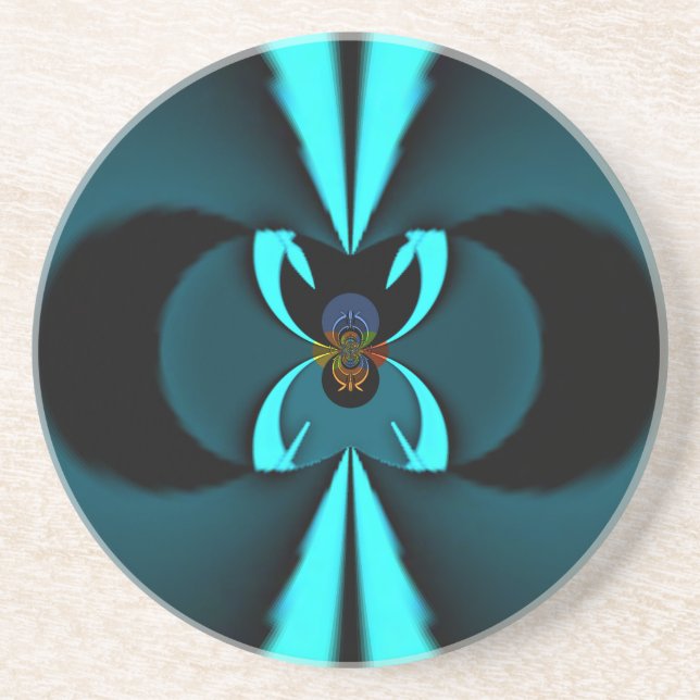 Hakuna Matata Gifts Blue Shield Coaster (Front)