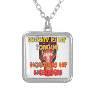 Hakuna Matata HAkuna Matata Big Mouth. Silver Plated Necklace