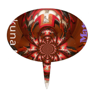 Hakuna Matata Halloween Mask Kaleidoscope Abstract Cake Topper