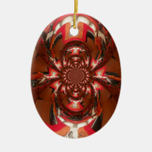 Hakuna Matata Halloween Mask Kaleidoscope Abstract Ceramic Ornament