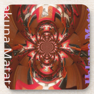 Hakuna Matata Halloween Mask Kaleidoscope Abstract Coaster