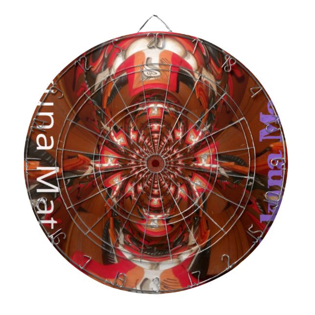 Hakuna Matata Halloween Mask Kaleidoscope Abstract Dart Board (Front)