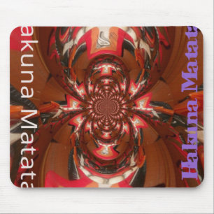 Hakuna Matata Halloween Mask Kaleidoscope Abstract Mouse Pad