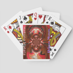 Hakuna Matata Halloween Mask Kaleidoscope Abstract Poker Cards