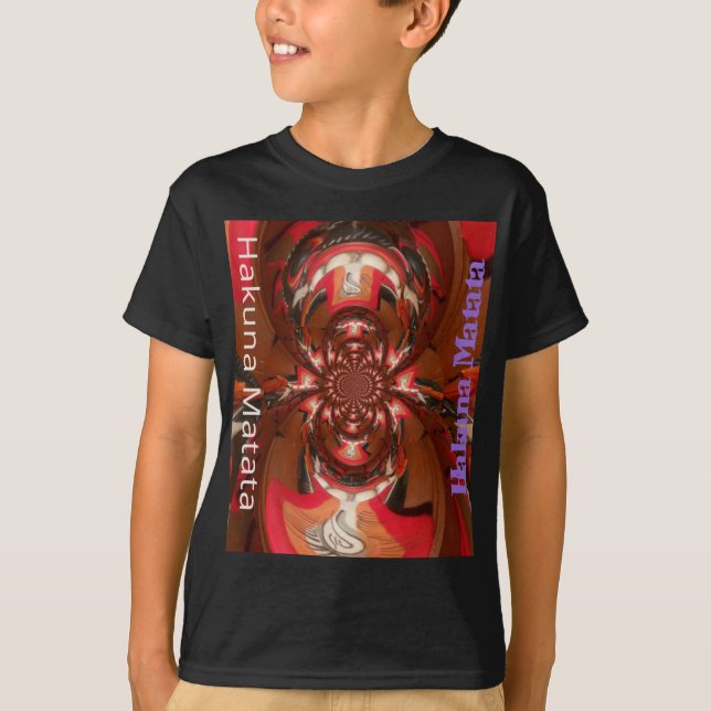 Hakuna Matata Halloween Mask Kaleidoscope Abstract T-Shirt (Front)