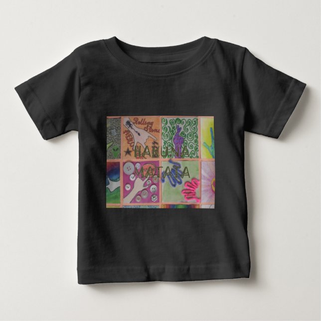 Hakuna Matata Hand Sign Art Print Baby T-Shirt (Front)