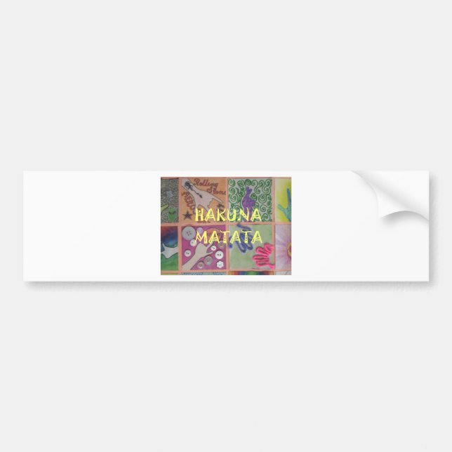 Hakuna Matata Hand Sign Art Print Bumper Sticker (Front)
