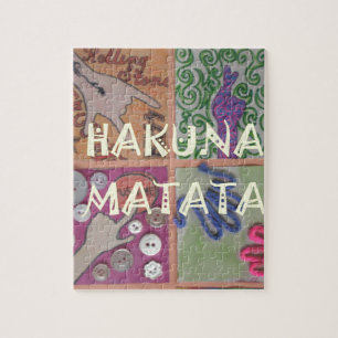 Hakuna Matata Hand Sign Art Print Jigsaw Puzzle