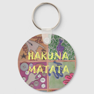 Hakuna Matata Hand Sign Art Print Keychain