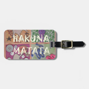 Hakuna Matata Hand Sign Art Print Luggage Tag