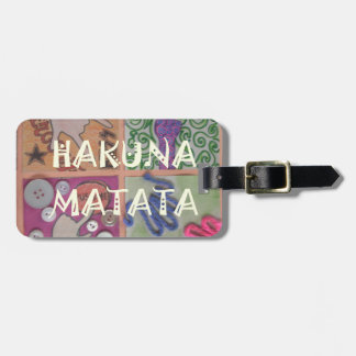 Hakuna Matata Hand Sign Art Print Luggage Tag