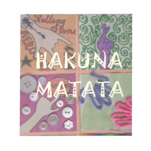 Hakuna Matata Hand Sign Art Print Notepad