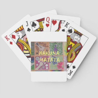 Hakuna Matata Hand Sign Art Print Poker Cards