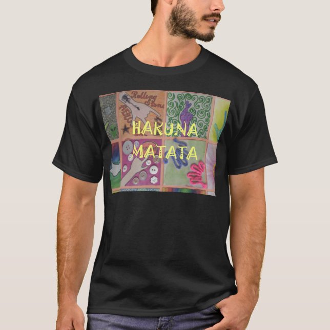 Hakuna Matata Hand Sign Art Print T-Shirt (Front)