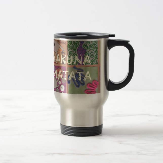 Hakuna Matata Hand Sign Art Print Travel Mug (Right)