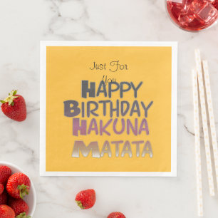 Hakuna Matata Happy Birthday Napkins