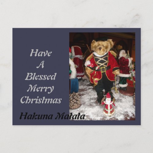 Hakuna Matata Have a Blessed Merry Christmas card
