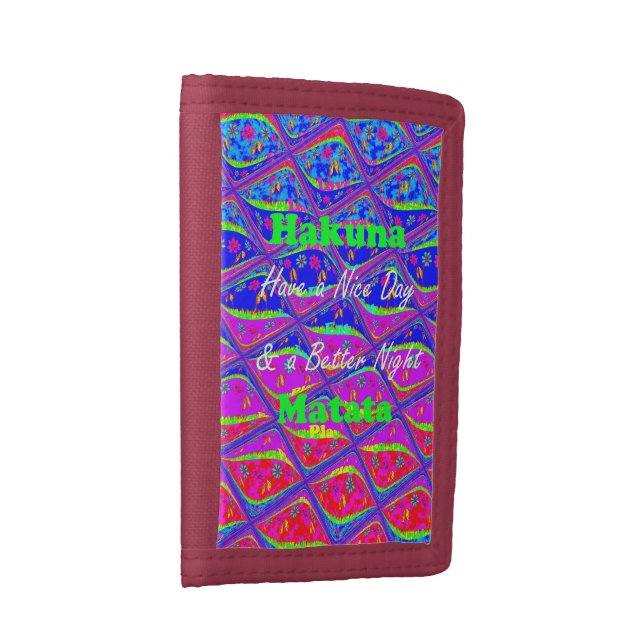 Hakuna Matata Have a Nice Day and a Better Night Trifold Wallet (Side)