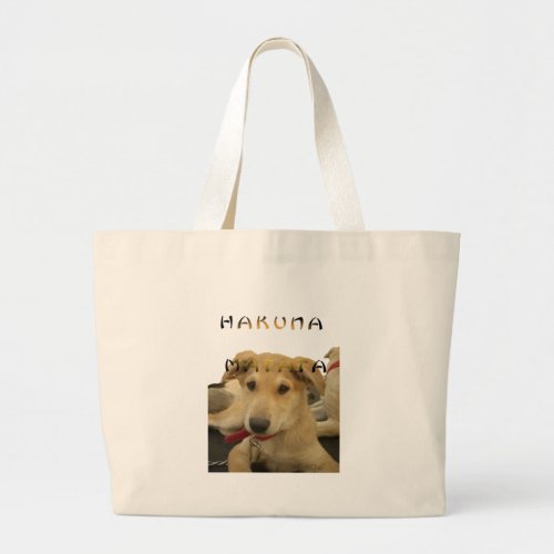 Hakuna Matata I know what you are thinking pinctur Large Tote Bag