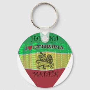 Hakuna Matata I love Ethiopia Colors Keychain