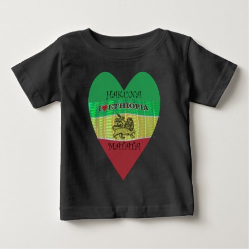 Hakuna Matata I love Ethiopia Colorspng Baby T_Shirt
