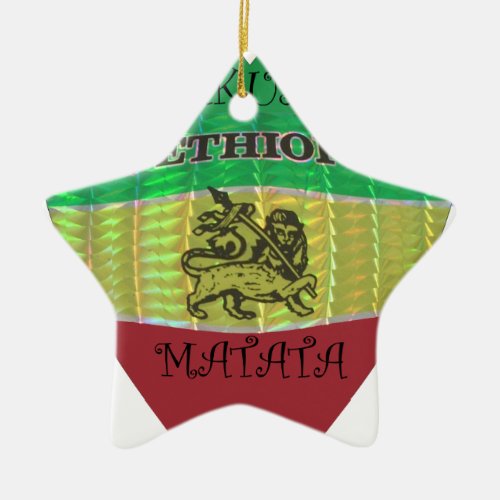 Hakuna Matata I love Ethiopia Colorspng Ceramic Ornament