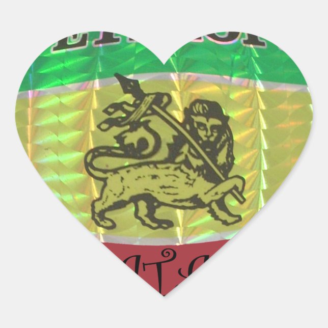 Hakuna Matata I love Ethiopia Colors.png Heart Sticker (Front)