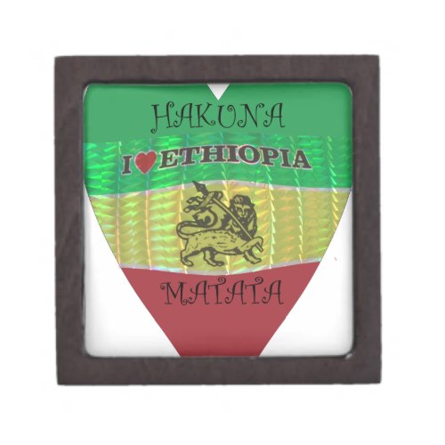 Hakuna Matata I love Ethiopia Colorspng Jewelry Box