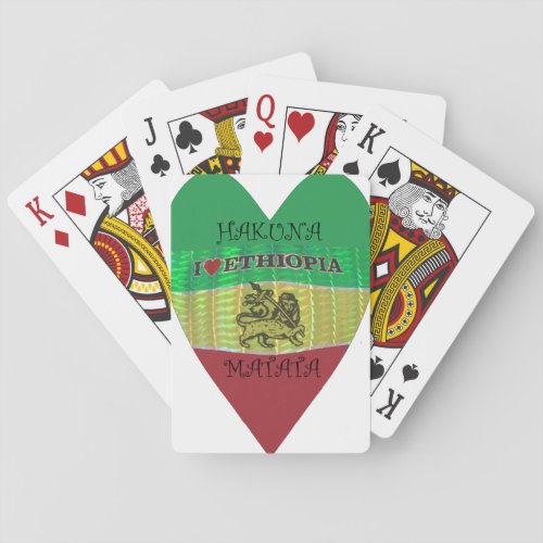 Hakuna Matata I love Ethiopia Colorspng Playing Cards