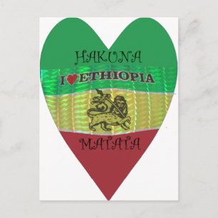 Hakuna Matata I love Ethiopia Colors.png Postcard