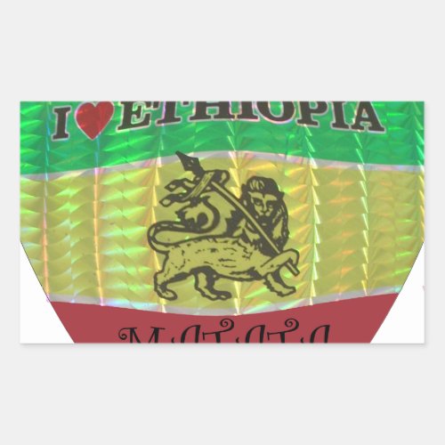 Hakuna Matata I love Ethiopia Colorspng Rectangular Sticker