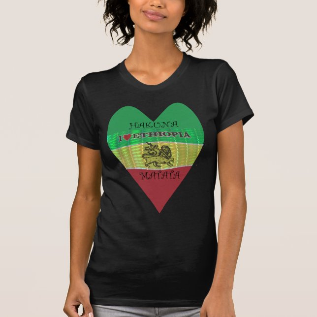 Hakuna Matata I love Ethiopia Colors.png T-Shirt (Front)
