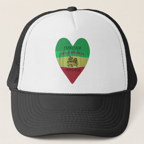 Hakuna Matata I love Ethiopia Colorspng Trucker Hat
