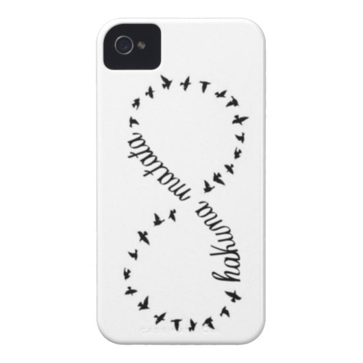 Hakuna Matata infinity symbol iphone 4/4s case (Back)