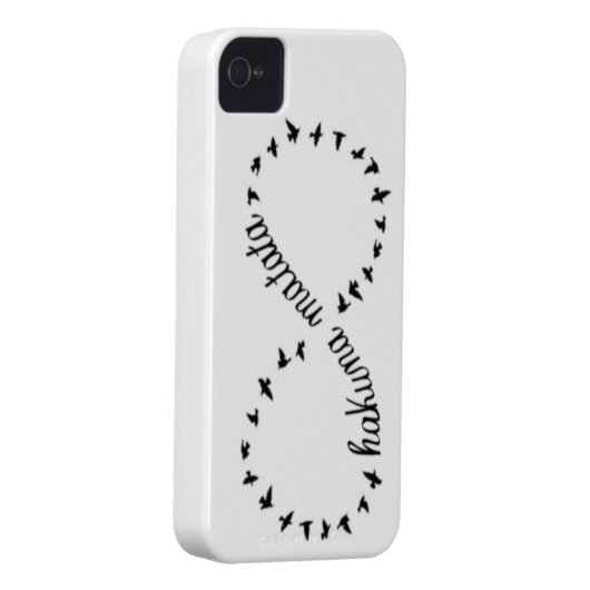 Hakuna Matata infinity symbol iphone 4/4s case (Back/Right)