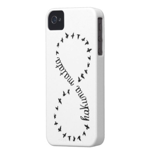 Hakuna Matata infinity symbol iphone 4/4s case (Back Left)