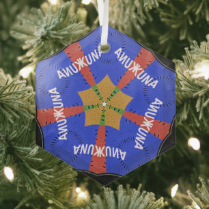 Hakuna Matata Iridiscent Blue Glass Ornament