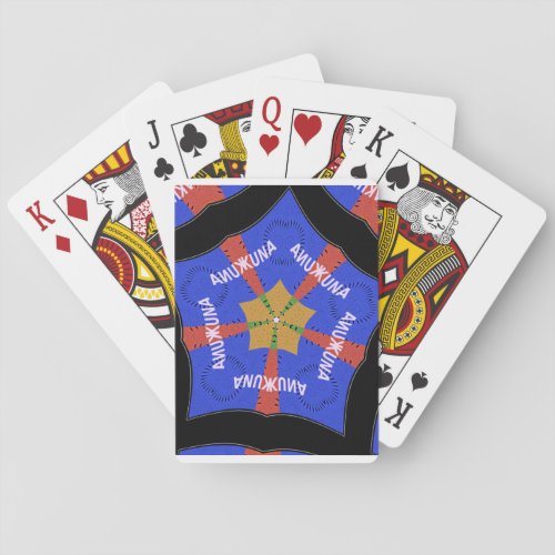 Hakuna Matata Iridiscent Blue Playing Cards