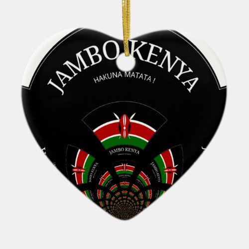 Hakuna Matata Jambo Kenya Ceramic Ornament