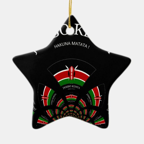 Hakuna Matata Jambo Kenya Ceramic Ornament