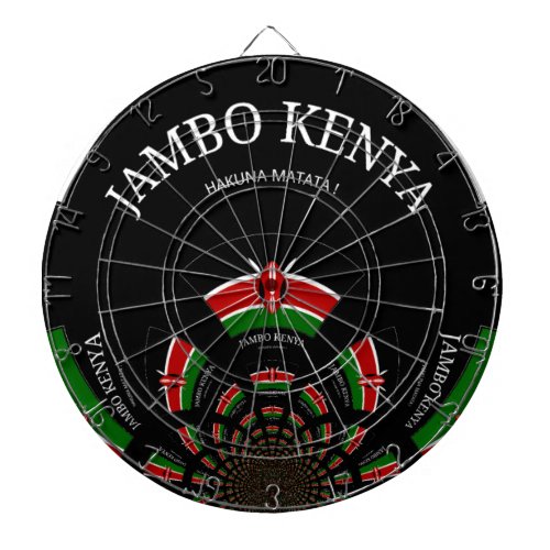 Hakuna Matata Jambo Kenya Dartboard With Darts