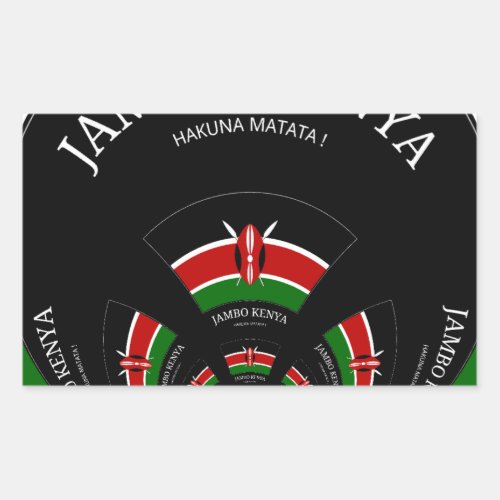 Hakuna Matata Jambo Kenya Rectangular Sticker